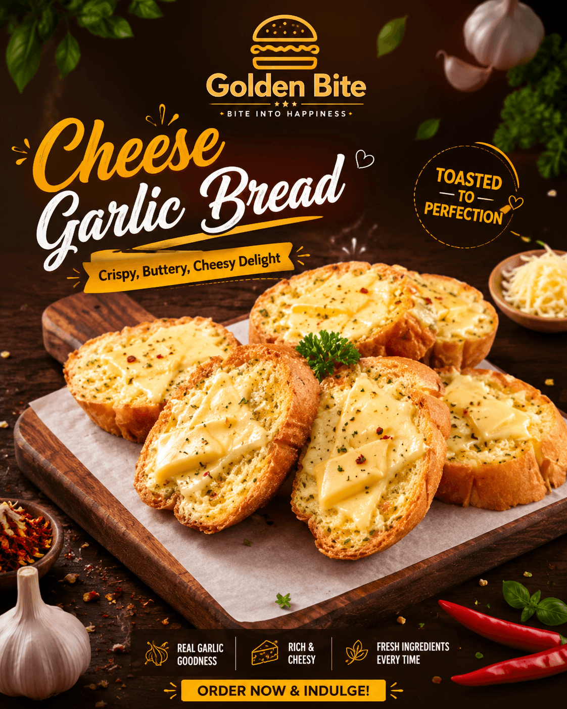Bánh mì bơ tỏi phô mai
