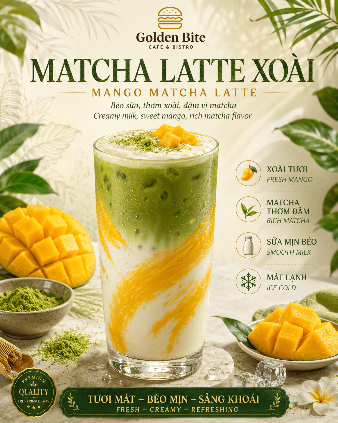 Mango Matcha Latte