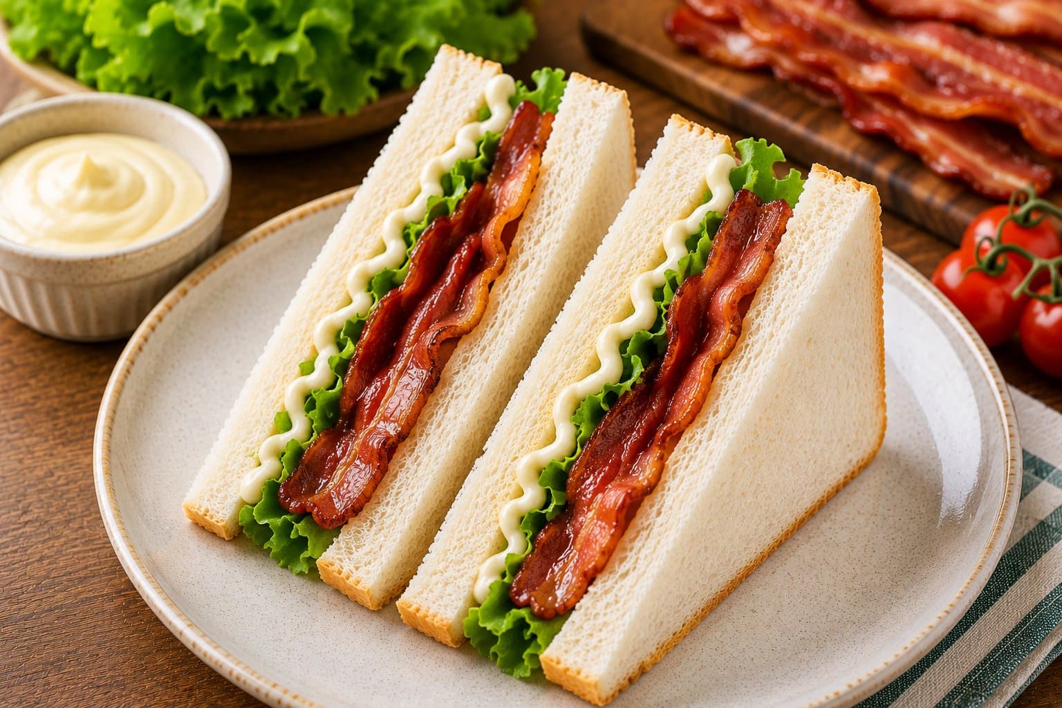 Sandwich thịt xông khói