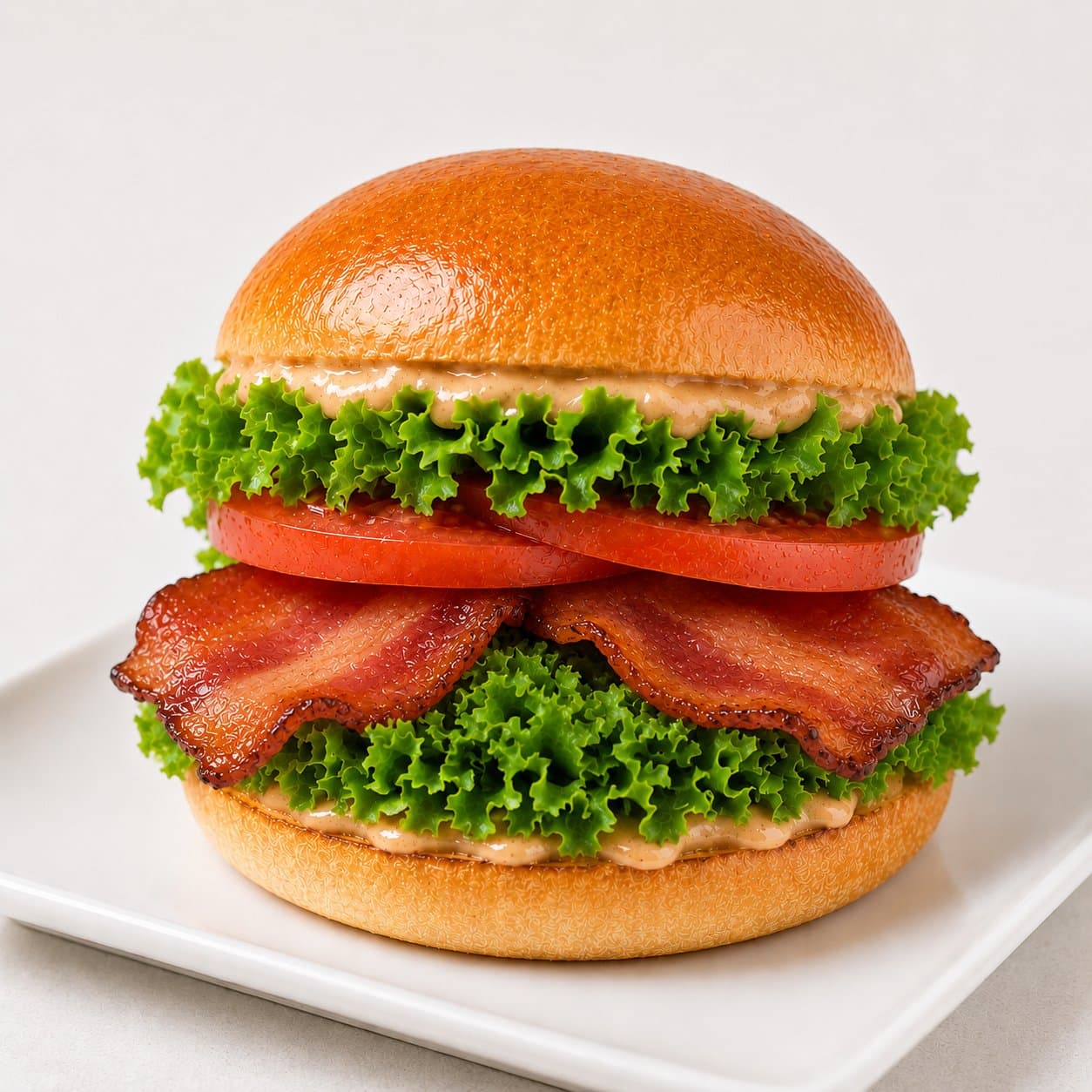 Hamburger thịt xông khói