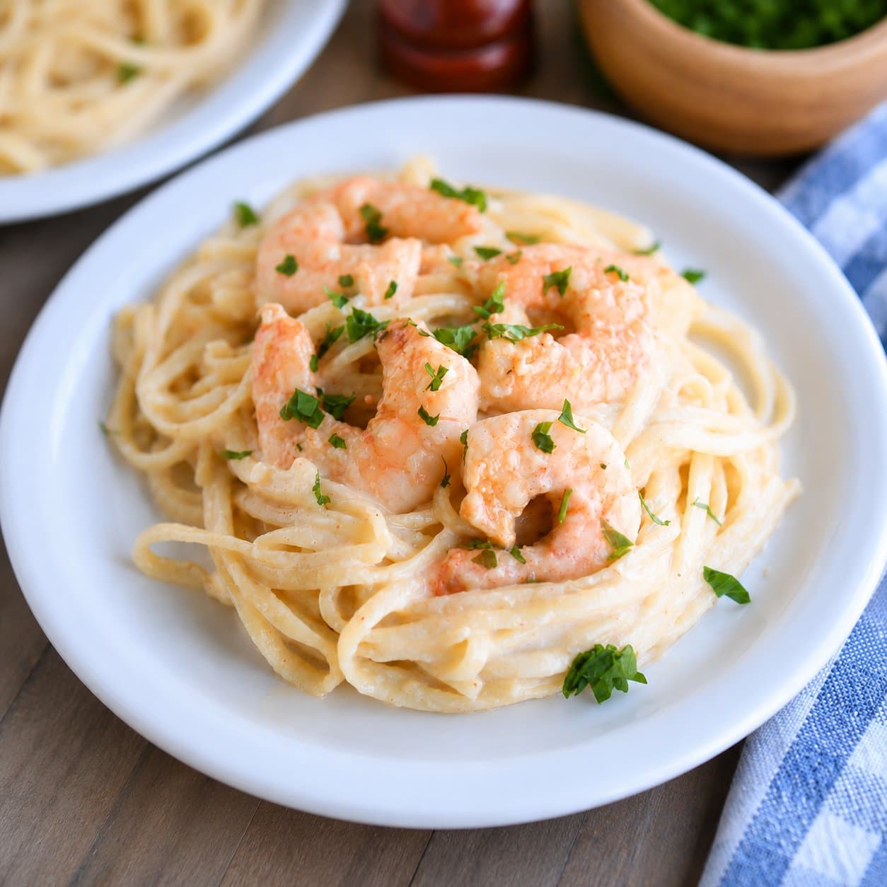 Pasta sốt kem tôm