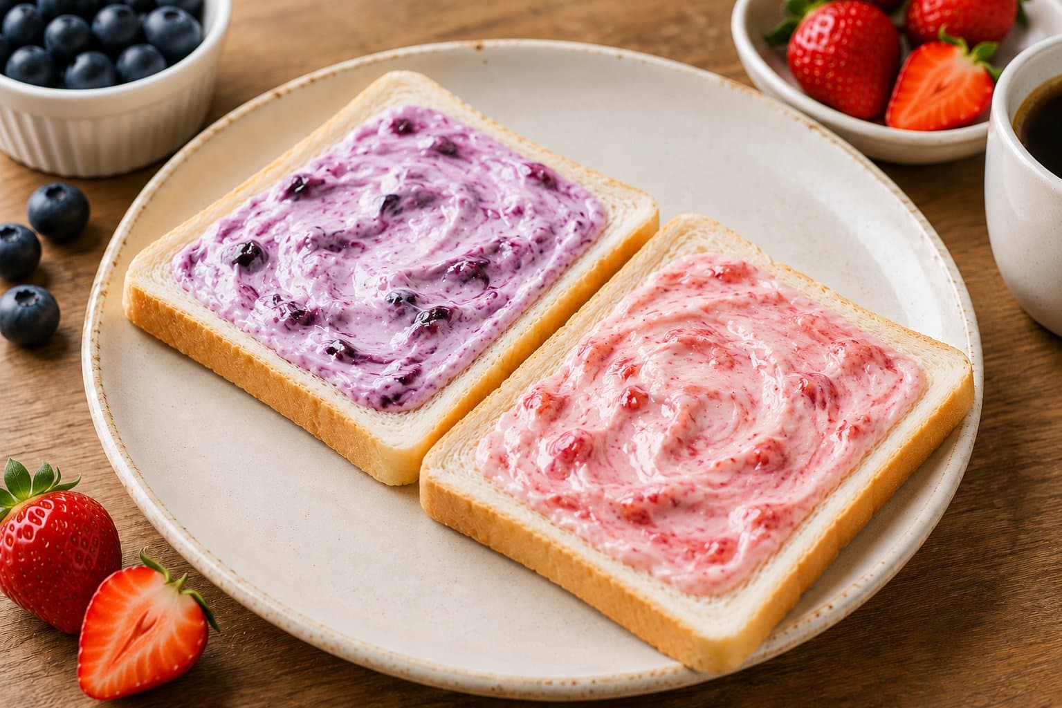Sandwich kem việt quất / dâu