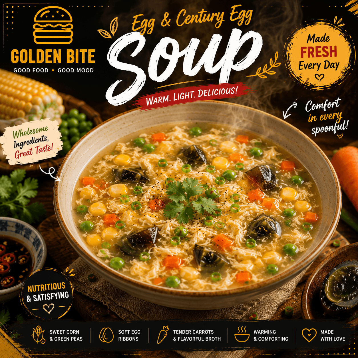Soup trứng bách thảo