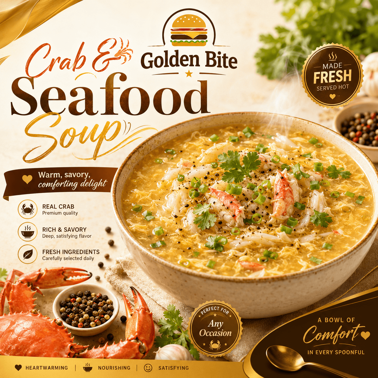 Soup cua hải sản