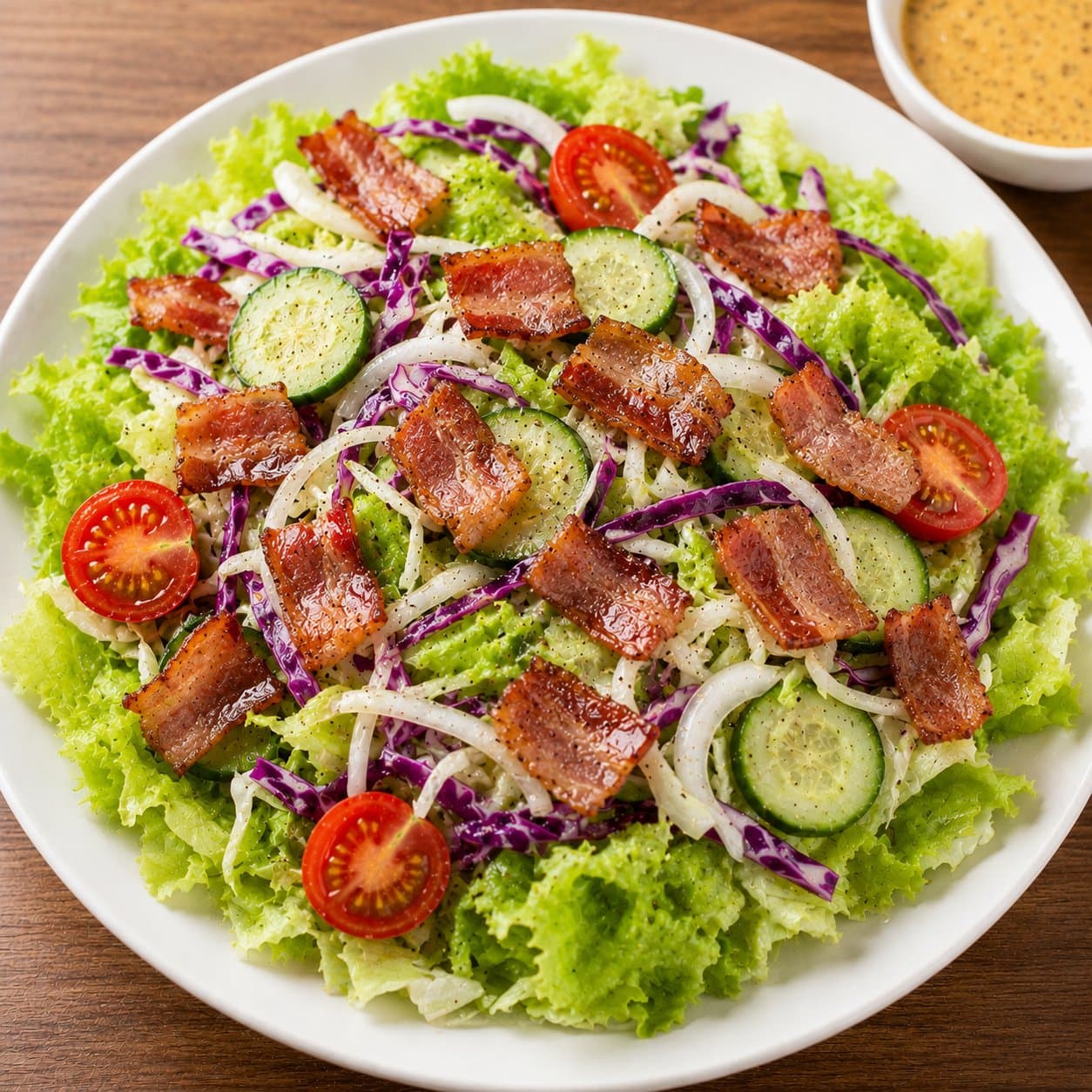 Salad thịt xông khói