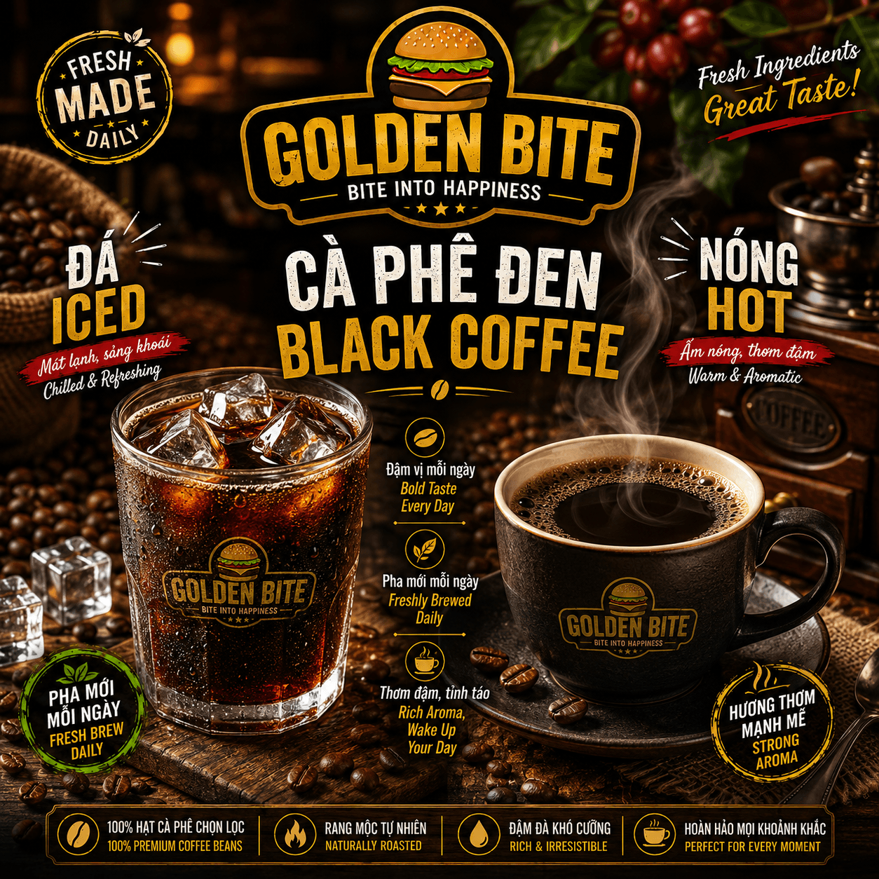 Iced/ Hot Black Coffee