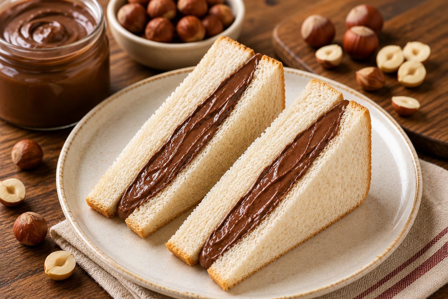 Sandwich bơ hạt phỉ